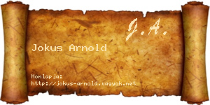 Jokus Arnold névjegykártya
